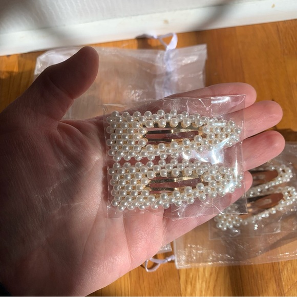 Embellished Gold Pearl Hair Clip | Classic Feminine Cottagecore - Picture 4 of 17